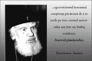 (Audio) Înaltpreasfințitul Bartolomeu Anania – Despre egoism