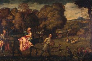 Pictura „Fuga în Egipt” a lui Titian a fost restaurată