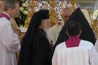 Patriarhul Ecumenic la întronizarea Papei Francisc I