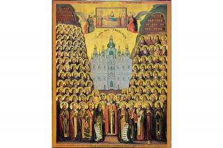 Soborul Sfinților Cuvioși din Lavra Pecerska cu Sfinte Moaște în „Peșterile de Departe”