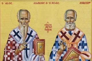 Doi noi sfinți canonizați în Biserica Greacă – Acachie și Damaschin, Episcopi de Liti și Rendini