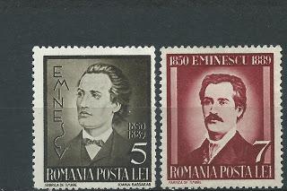 Eminescu, omagiat pe mărcile poștale