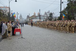 Slujbă religioasă oficiată de IPS Teofan la repatrierea militarilor Batalionului 151 Infanterie