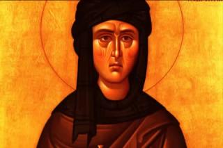 Troparul Sfintei Cuvioase Maria Egipteanca (în limba greacă)