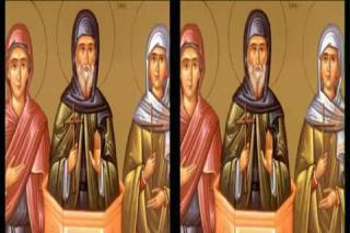 Troparul Sfântului Cuvios Simeon cel din Muntele Minunat (în limba greacă)