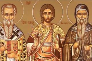 Troparul Sfântului Mucenic Iachint (în limba greacă)