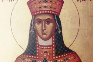 Troparul Sfântei Olga, Împărăteasa Rusiei (în limba greacă)