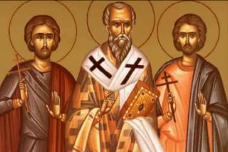 Troparul Sfântului Sfințit Mucenic Eusebiu, Episcopul Samosatelor (în limba greacă)