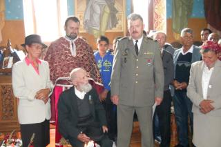 Veteranul de război Gheorghe Hârcă, sărbătorit în Parohia Glodenii-Gândului