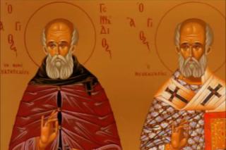 Troparul Sfântului Ierarh Ghenadie, patriarhul Constantinopolului (în limba greacă)