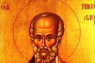 Troparul Sfântului Ierarh Nicolae, Arhiepiscopul de Mira Lichiei (în limba greacă)