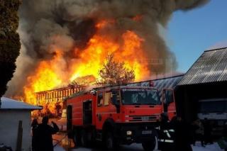 Incendiu la Centrul eparhial Suceava