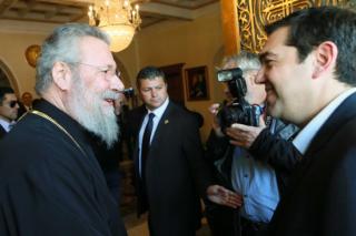 Arhiepiscopul Hrisostom al Ciprului l-a întâlnit pe noul premier grec