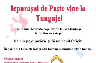 Copiii din Tungujei aşteaptă iepuraşul de Paşte