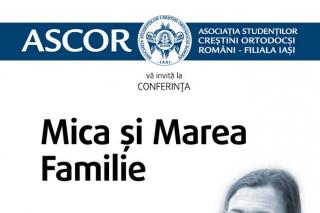 Mâine debutează conferinţele organizate de ASCOR Iaşi în Postul Mare
