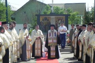 Ceremonie religioasă şi militară în comuna Sărata