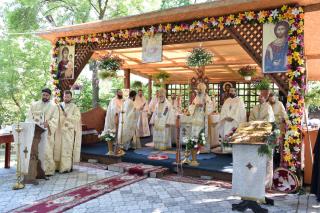 Slujbă arhierească și rugăciuni pentru ploaie, la Mănăstirea Bucium