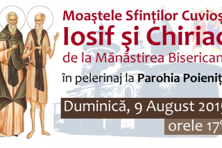 Pelerinaj cu moaştele Sfinţilor Cuvioşi Iosif şi Chiriac de la Bisericani, în Parohia Poienița
