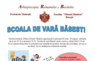 Şcoală de vară în Parohia Băseşti