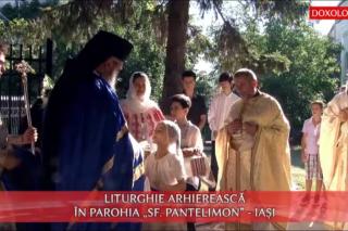 Liturghie arhierească în parohia „Sf. Pantelimon” - Târgu Cucu, Iași