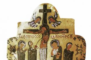 Sfânta Maria Magdalena adună sângele Domnului nostru