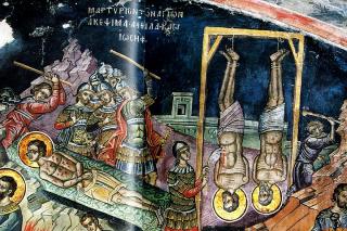 Martiriul Sfinţilor Sfinţiţi Mucenici Achepsima episcopul, Iosif preotul şi Aitala diaconul