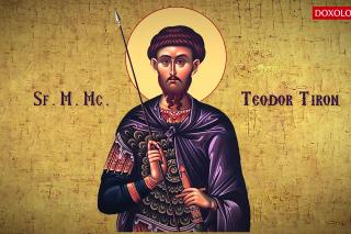 Troparul Sfântului Mare Mucenic Teodor Tiron