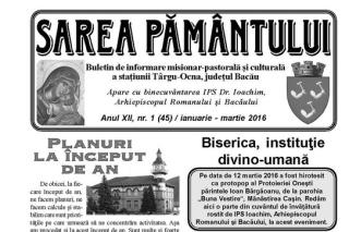 Un nou număr al revistei „Sarea pământului“