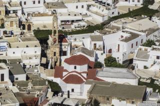 Biserica Panaghia din inima stațiunii Lindos - Insula Rodos, Grecia