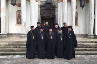 Delegaţia care a adus moaştele Sfântului Ierarh Visarion din Grecia, în vizită în Arhiepiscopia Bucureştilor