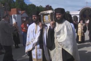 Moaștele Sfântului Ierarh Visarion au fost aduse la Mănăstirea „Pantocrator” din Drăgăneşti