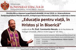 Preotul Constantin Necula va conferenţia în Parohia Bărcu, Protoieria Buhuşi