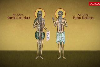 Troparul Sfinților Cuvioși Onufrie cel Mare și Petru Athonitul