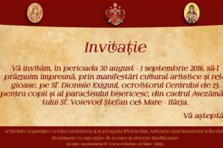 Manifestări prilejuite de cinstirea Sfântului Dionisie Exiguul, la Hârja