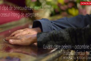 (VIDEO) O clipă de binecuvântare merită ceasuri întregi de așteptare - Înaltpreasfințitul Teofan, Mitropolitul Moldovei și Bucovinei - Cuvânt către pelerini