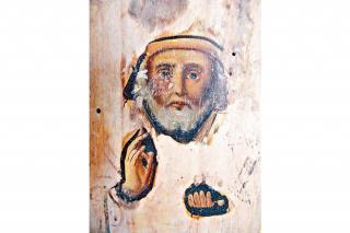 Chipul Sfântului Nicolae de pe scândură