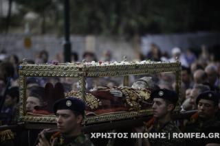 Moaștele Sfintei Împărătese Elena aduse pentru prima dată din Italia în Atena (galerie FOTO)