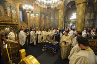 Slujba de încreştinare a pruncului Simon Petru Cîrlescu, oficiată de IPS Mitropolit Teofan