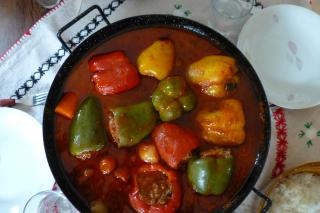 Ardei umpluți cu carne de curcan