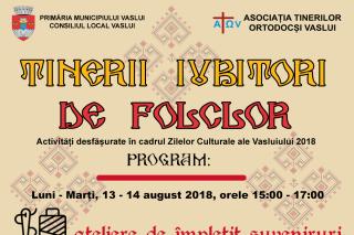 Proiectul „Tinerii iubitori de folclor”, la Vaslui