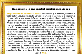 Rugăciune la începutul anului bisericesc