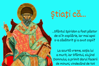 Știați că Sfântul Spiridon a fost păstor de oi în copilărie?