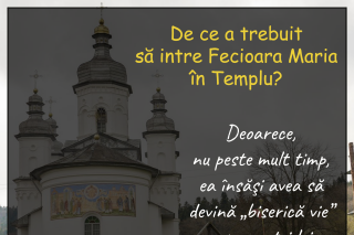 De ce a trebuit să intre Fecioara Maria în Templu?