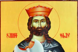 Icoana Sfântului Olav, dăruită de Preafericitul Părinte Patriarh Daniel bisericii din Stiklestad-Trondheim, Norvegia
