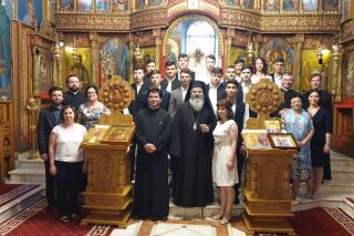 Festivitatea de încheiere a cursurilor liceale la seminarul din Huşi