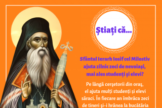 Știați că Sfântul Ierarh Iosif cel Milostiv ajuta zilnic zeci de nevoiaşi, mai ales studenți și elevi?