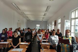 Examen la învățământ postliceal, la Liceul Teologic „Episcop Melchisedec” din Roman