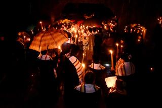 Procesiune închinată sfinților la Mănăstirea Nechit