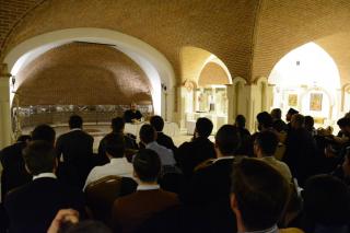 Părintele Constantin Necula alături de studenții Masterului „Misiune și slujire pastorală”