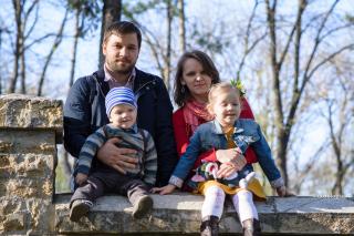 familie în natură